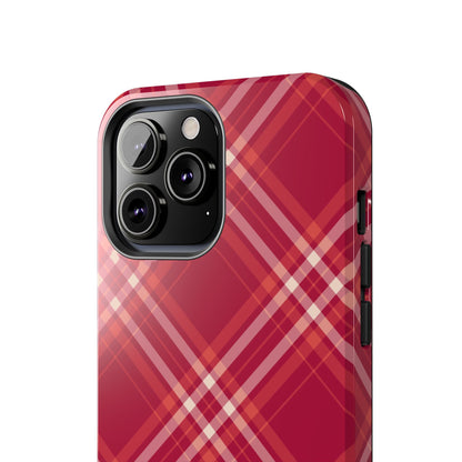 Crimson Crosshatch iPhone Case - BOGO Cases