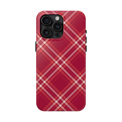 Crimson Crosshatch iPhone Case - BOGO Cases
