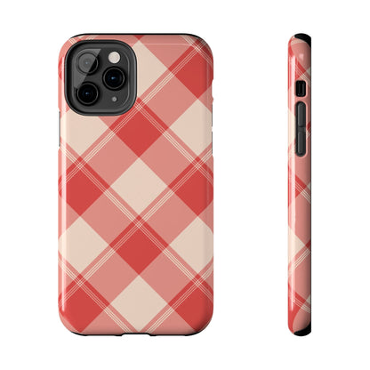Crimson Crosshatch iPhone Case - BOGO Cases