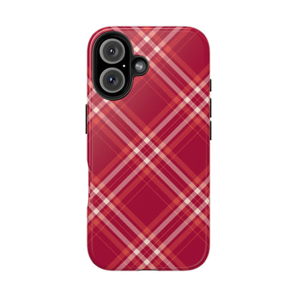 Crimson Crosshatch iPhone Case - BOGO Cases
