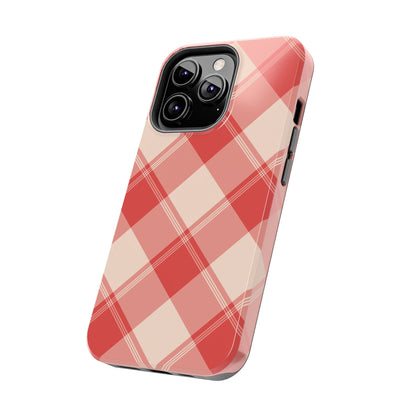 Crimson Crosshatch iPhone Case - BOGO Cases
