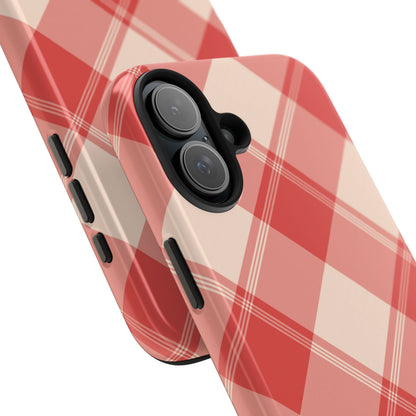Crimson Crosshatch iPhone Case - BOGO Cases