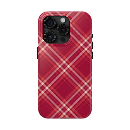 Crimson Crosshatch iPhone Case - BOGO Cases