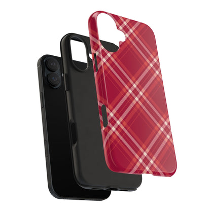 Crimson Crosshatch iPhone Case - BOGO Cases