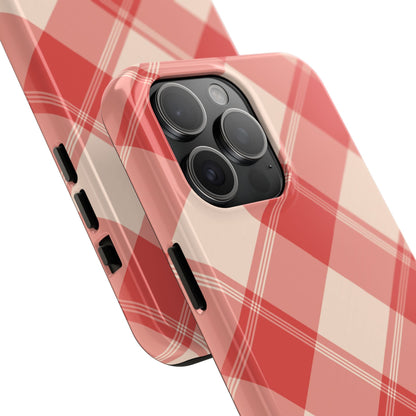 Crimson Crosshatch iPhone Case - BOGO Cases