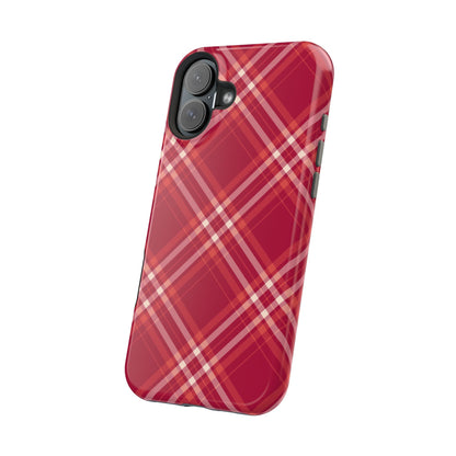 Crimson Crosshatch MagSafe iPhone Case - BOGO Cases