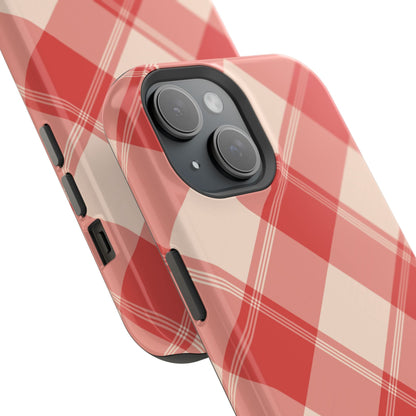 Crimson Crosshatch MagSafe iPhone Case - BOGO Cases