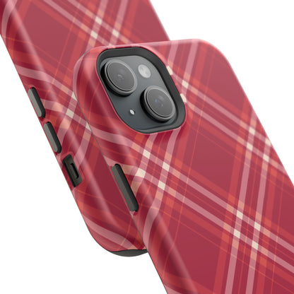 Crimson Crosshatch MagSafe iPhone Case - BOGO Cases
