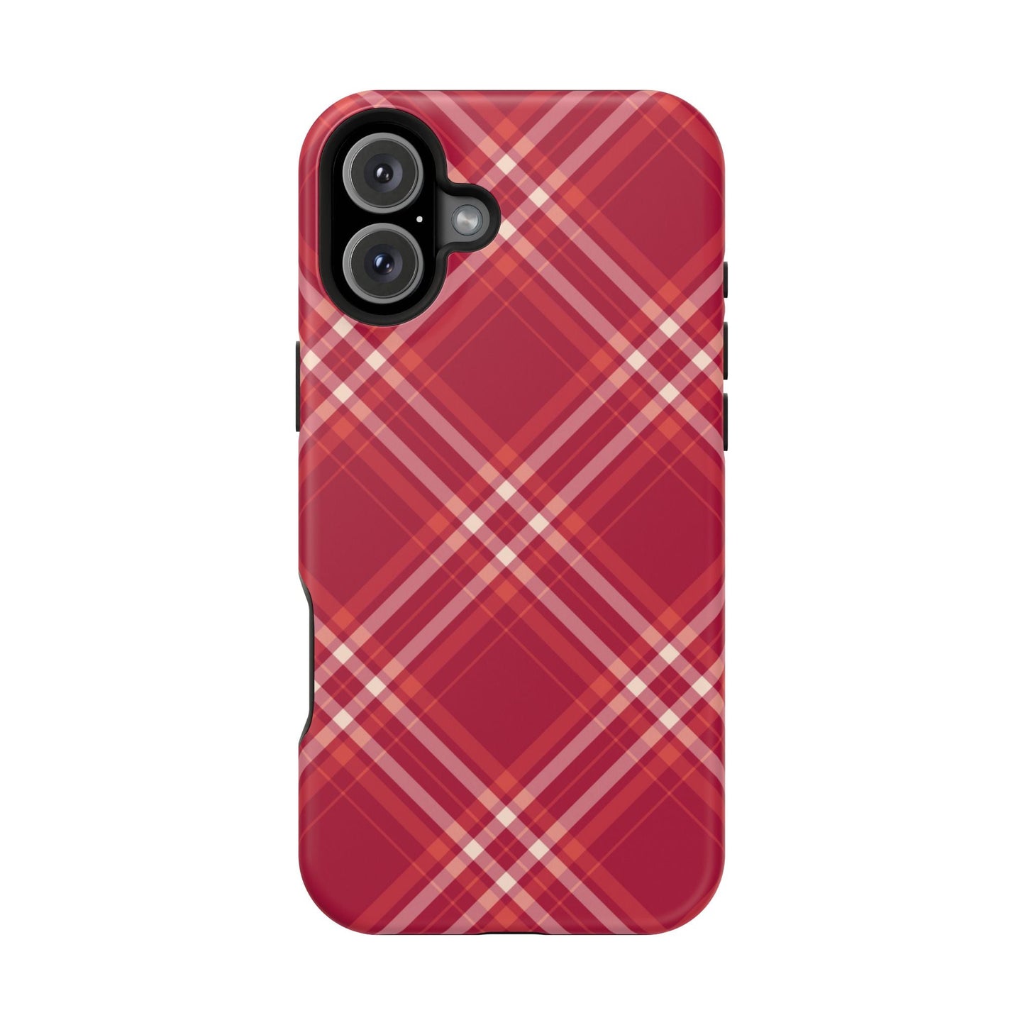 Crimson Crosshatch MagSafe iPhone Case - BOGO Cases