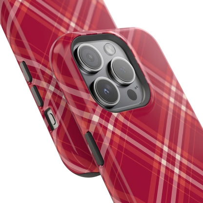 Crimson Crosshatch MagSafe iPhone Case - BOGO Cases