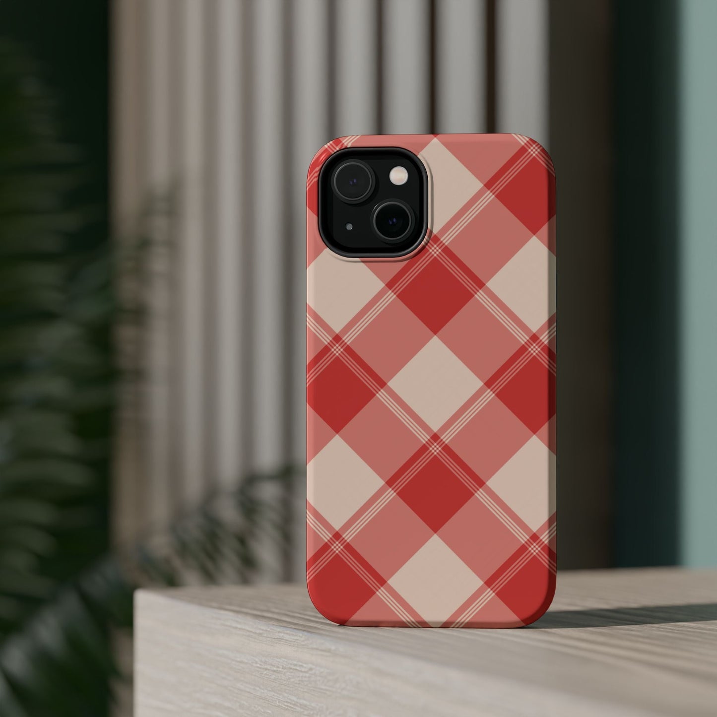 Crimson Crosshatch MagSafe iPhone Case - BOGO Cases
