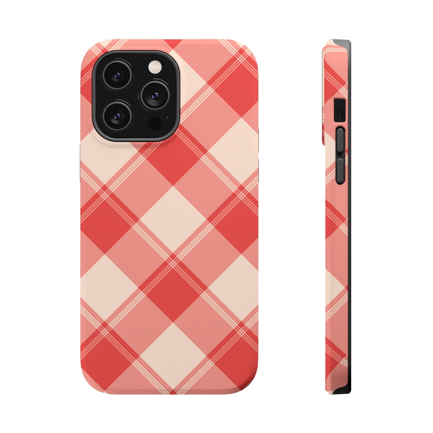 Crimson Crosshatch MagSafe iPhone Case - BOGO Cases