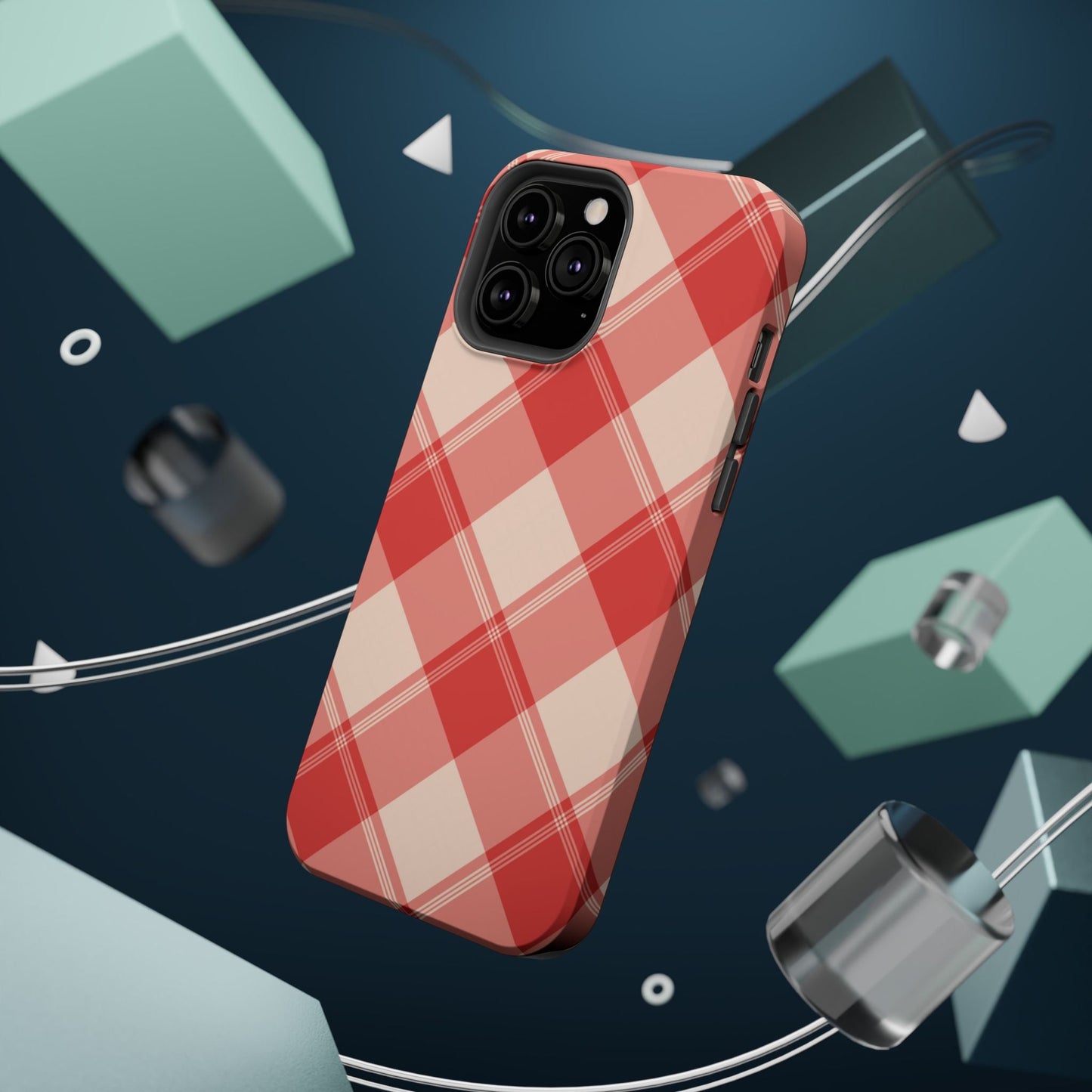Crimson Crosshatch MagSafe iPhone Case - BOGO Cases