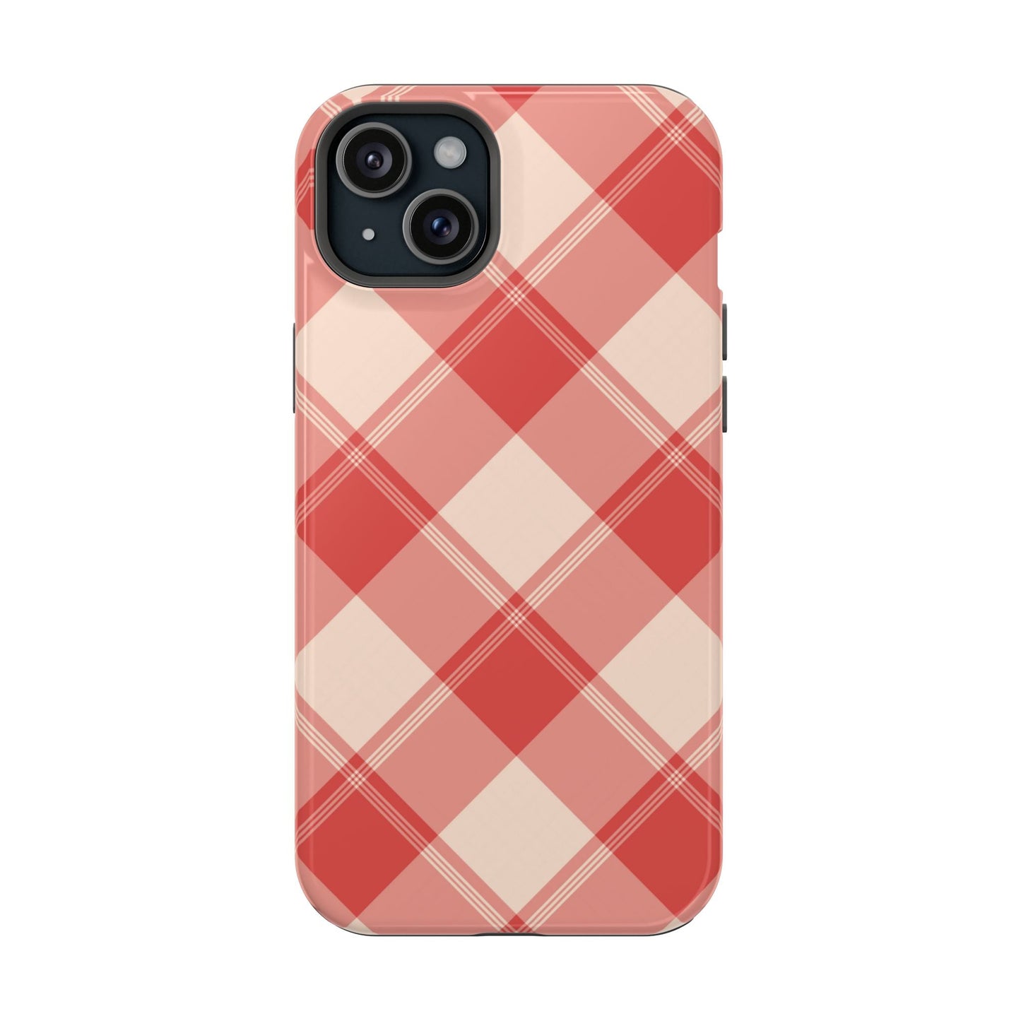 Crimson Crosshatch MagSafe iPhone Case - BOGO Cases