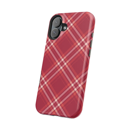 Crimson Crosshatch MagSafe iPhone Case - BOGO Cases