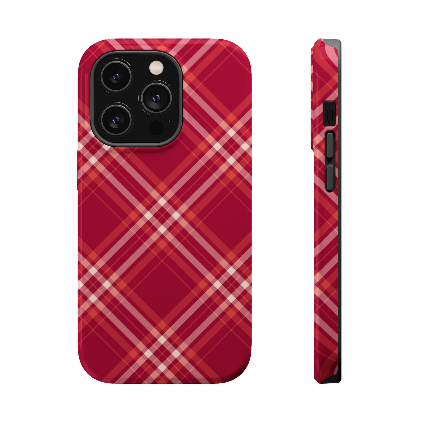 Crimson Crosshatch MagSafe iPhone Case - BOGO Cases