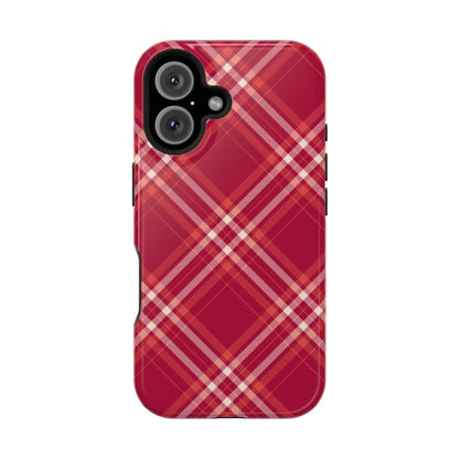 Crimson Crosshatch MagSafe iPhone Case - BOGO Cases