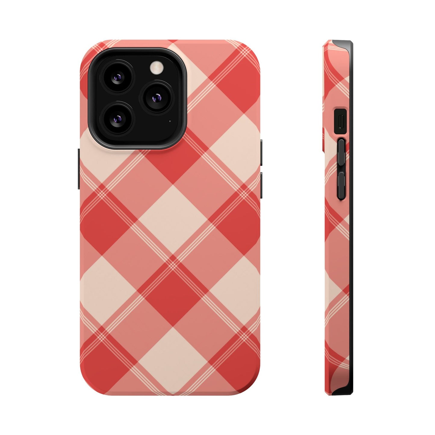 Crimson Crosshatch MagSafe iPhone Case - BOGO Cases