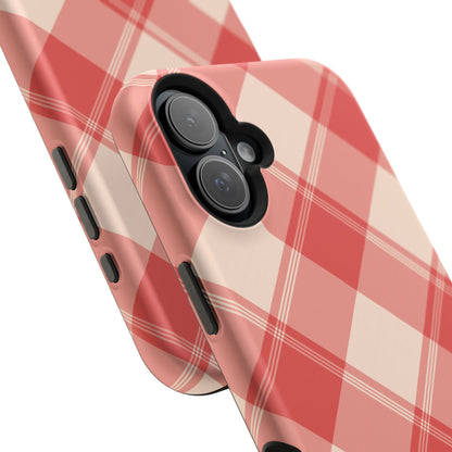 Crimson Crosshatch MagSafe iPhone Case - BOGO Cases