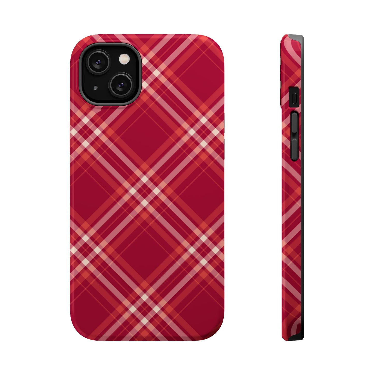 Crimson Crosshatch MagSafe iPhone Case - BOGO Cases