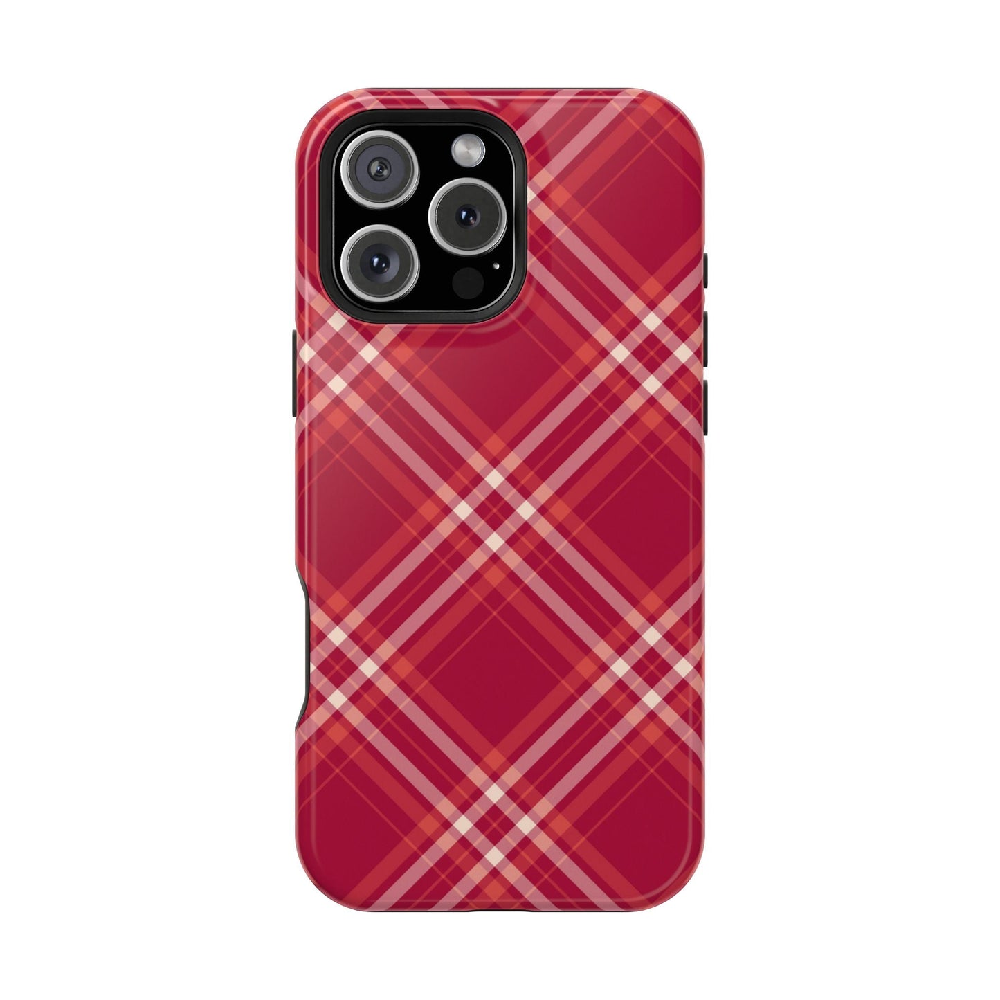 Crimson Crosshatch MagSafe iPhone Case - BOGO Cases