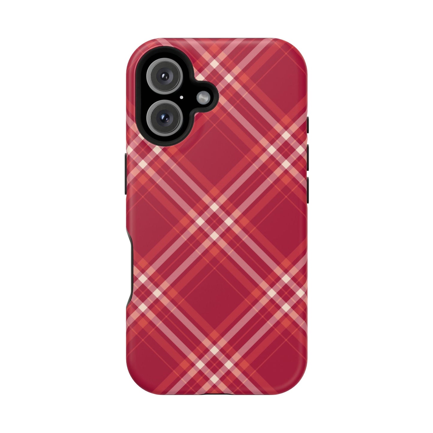 Crimson Crosshatch MagSafe iPhone Case - BOGO Cases