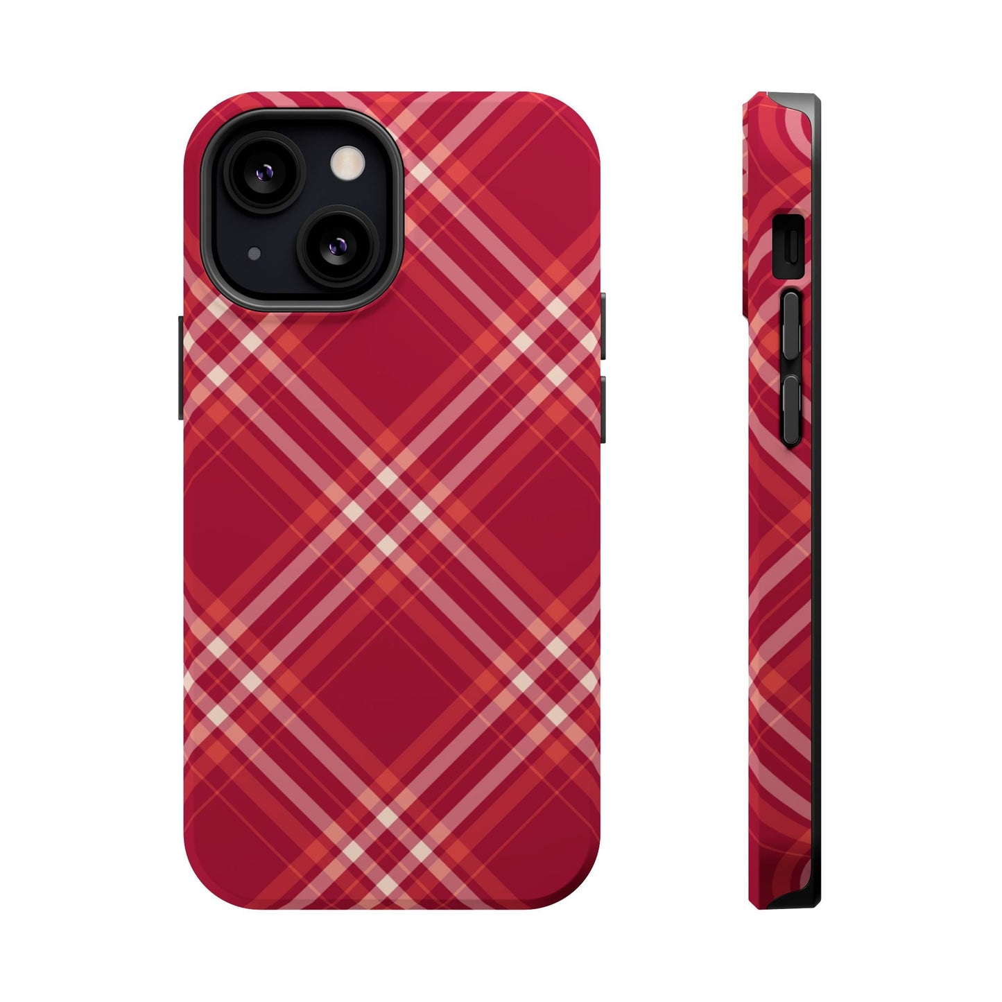 Crimson Crosshatch MagSafe iPhone Case - BOGO Cases