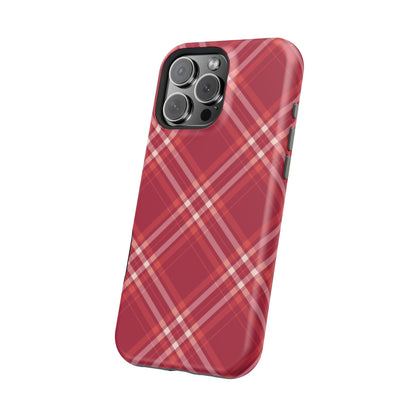 Crimson Crosshatch MagSafe iPhone Case - BOGO Cases