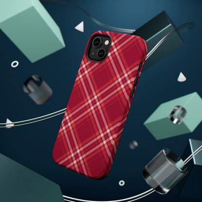 Crimson Crosshatch MagSafe iPhone Case - BOGO Cases