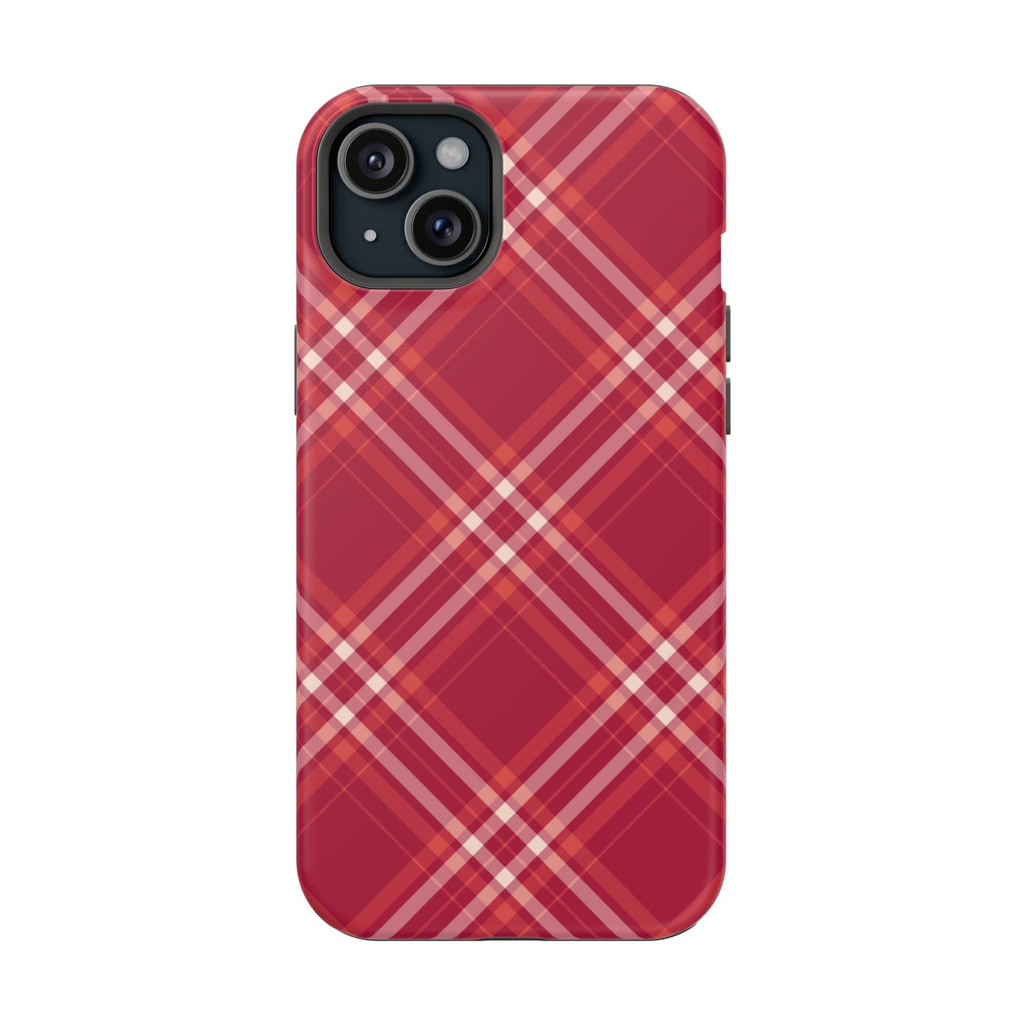 Crimson Crosshatch MagSafe iPhone Case - BOGO Cases