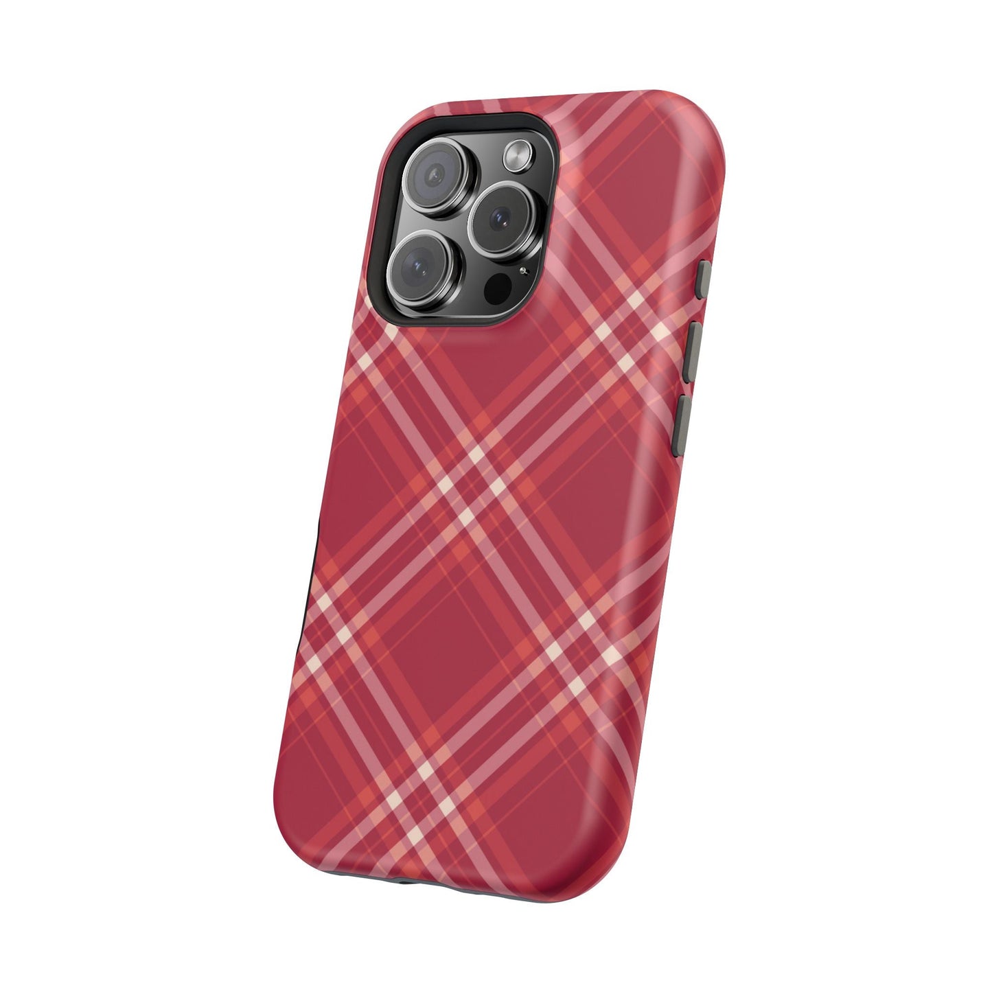 Crimson Crosshatch MagSafe iPhone Case - BOGO Cases