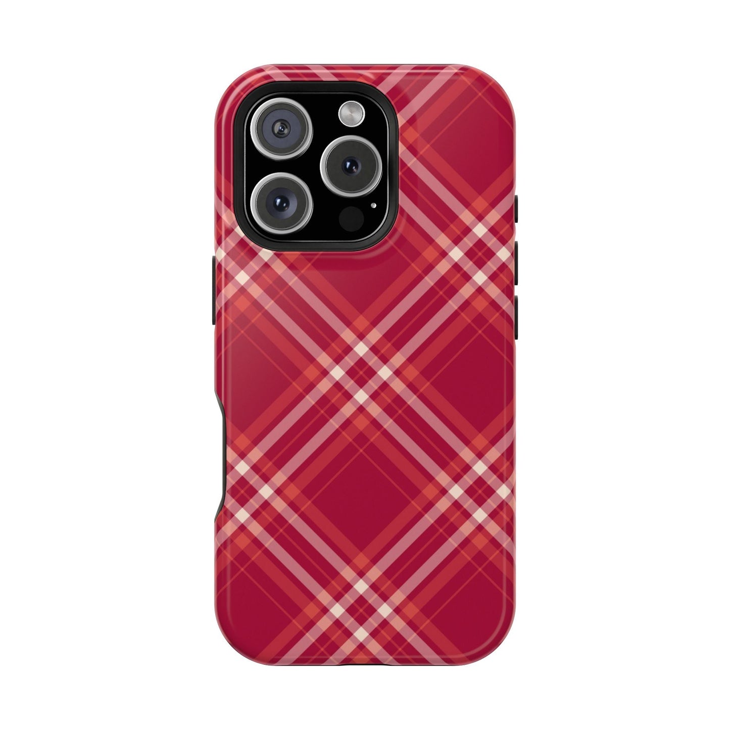 Crimson Crosshatch MagSafe iPhone Case - BOGO Cases