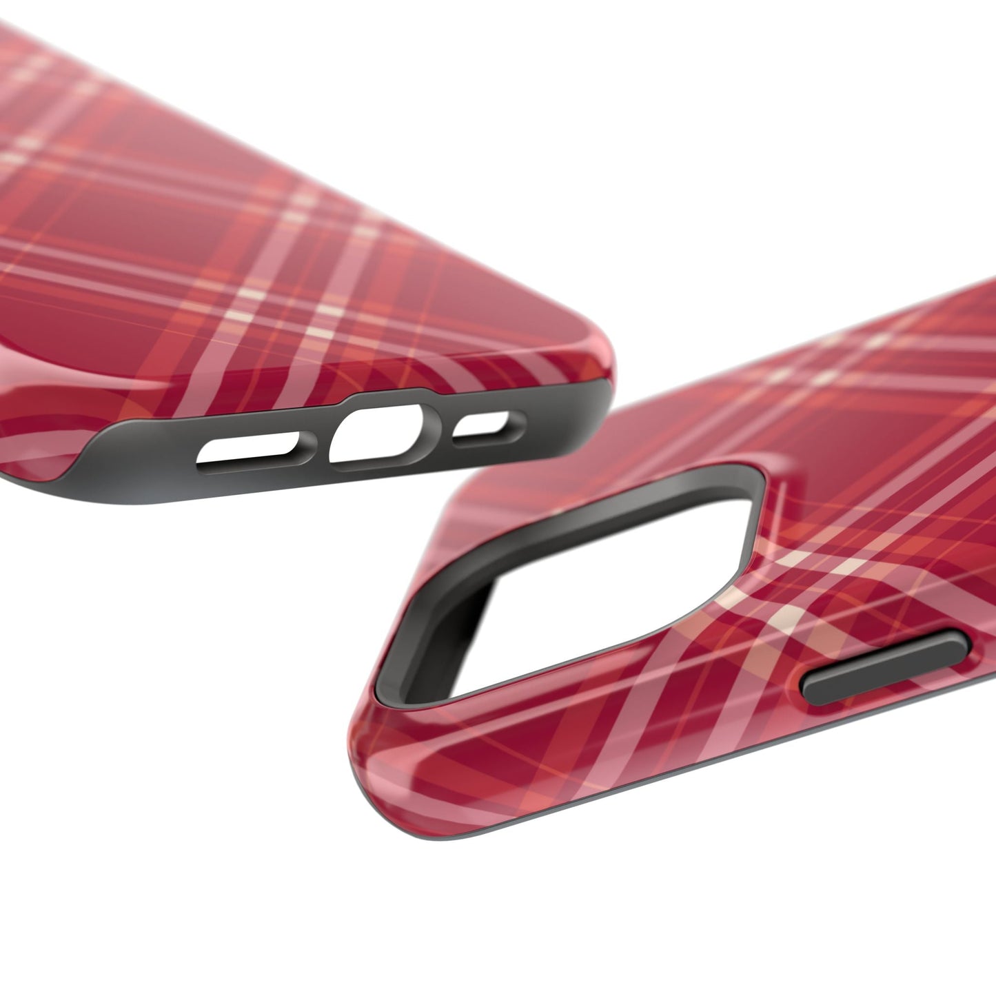 Crimson Crosshatch MagSafe iPhone Case - BOGO Cases