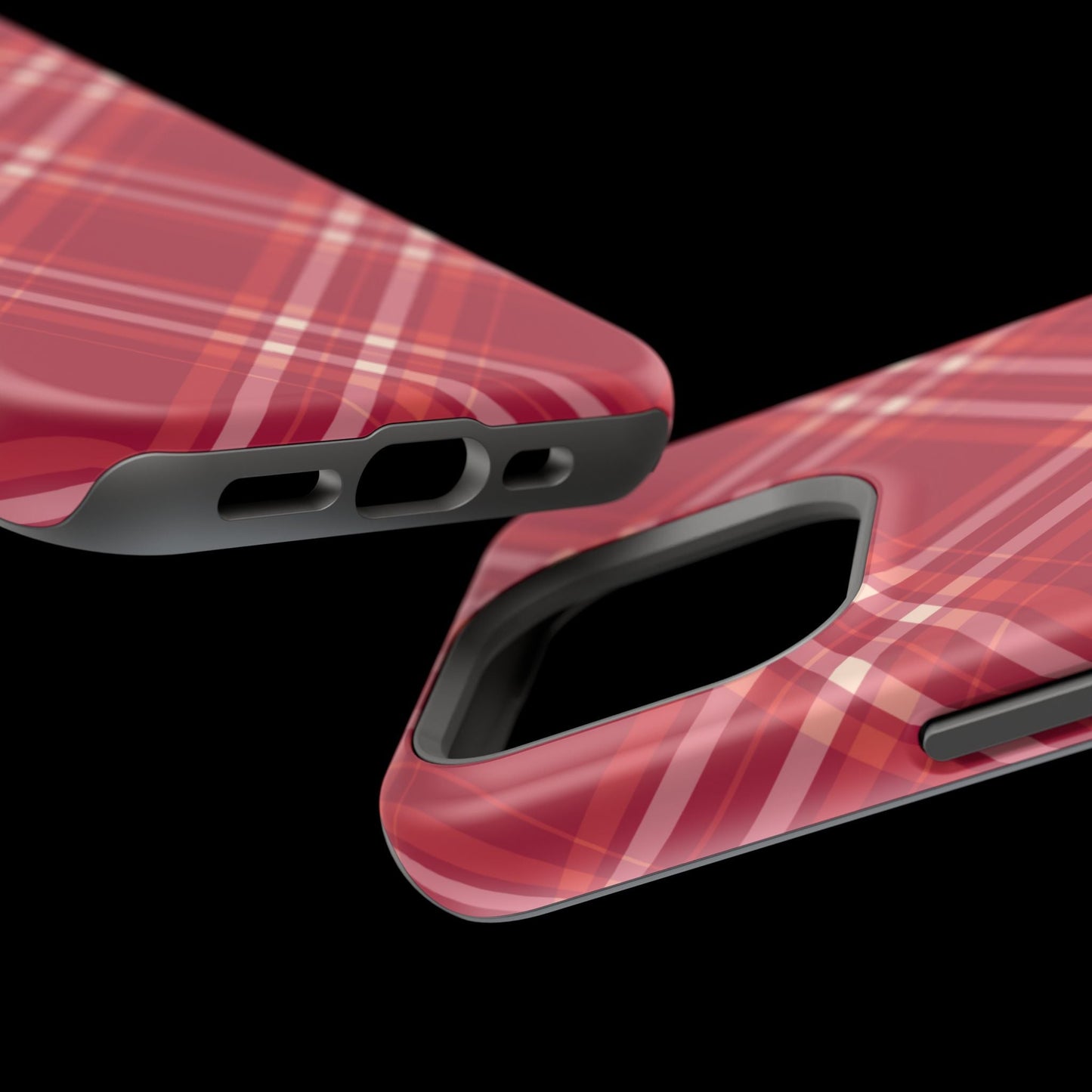 Crimson Crosshatch MagSafe iPhone Case - BOGO Cases
