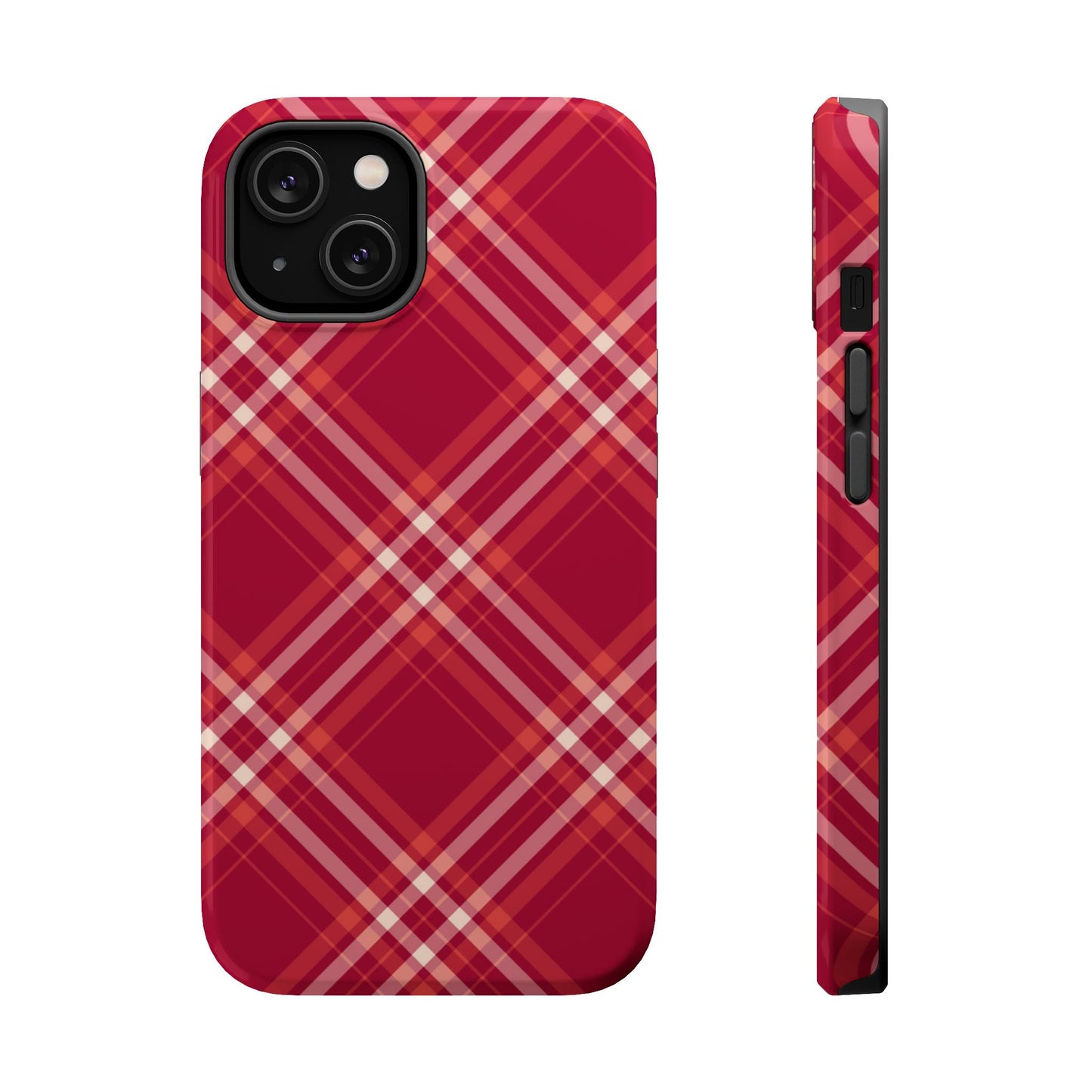 Crimson Crosshatch MagSafe iPhone Case - BOGO Cases
