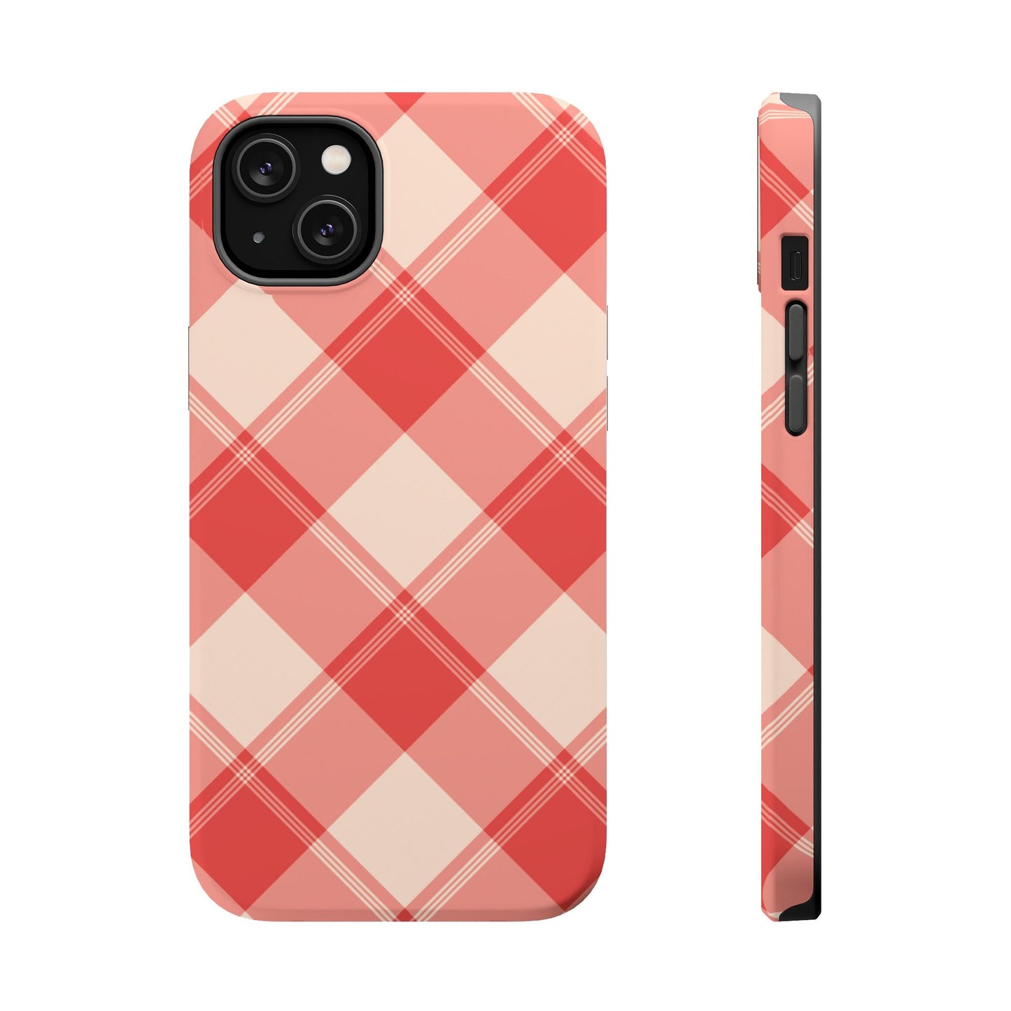 Crimson Crosshatch MagSafe iPhone Case - BOGO Cases