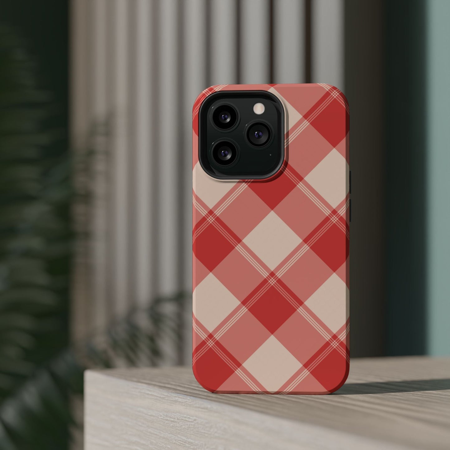 Crimson Crosshatch MagSafe iPhone Case - BOGO Cases