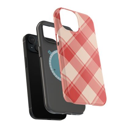 Crimson Crosshatch MagSafe iPhone Case - BOGO Cases