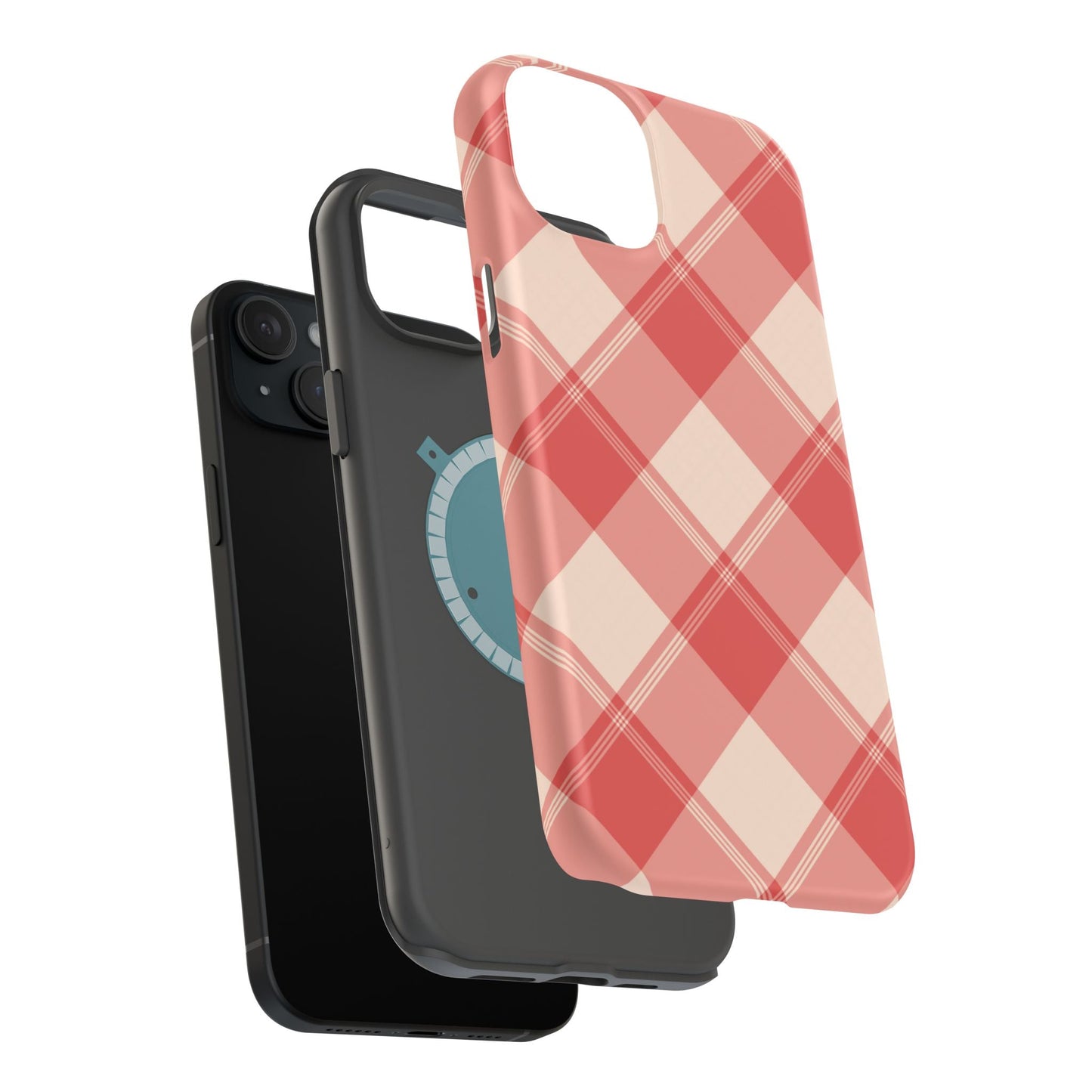 Crimson Crosshatch MagSafe iPhone Case - BOGO Cases
