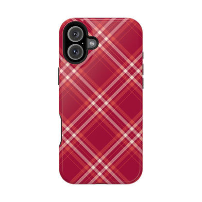 Crimson Crosshatch MagSafe iPhone Case - BOGO Cases