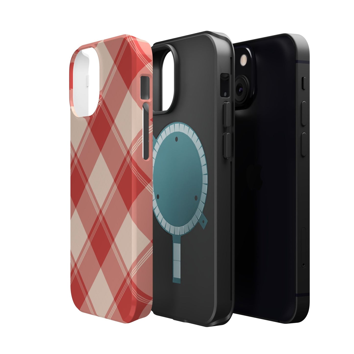 Crimson Crosshatch MagSafe iPhone Case - BOGO Cases
