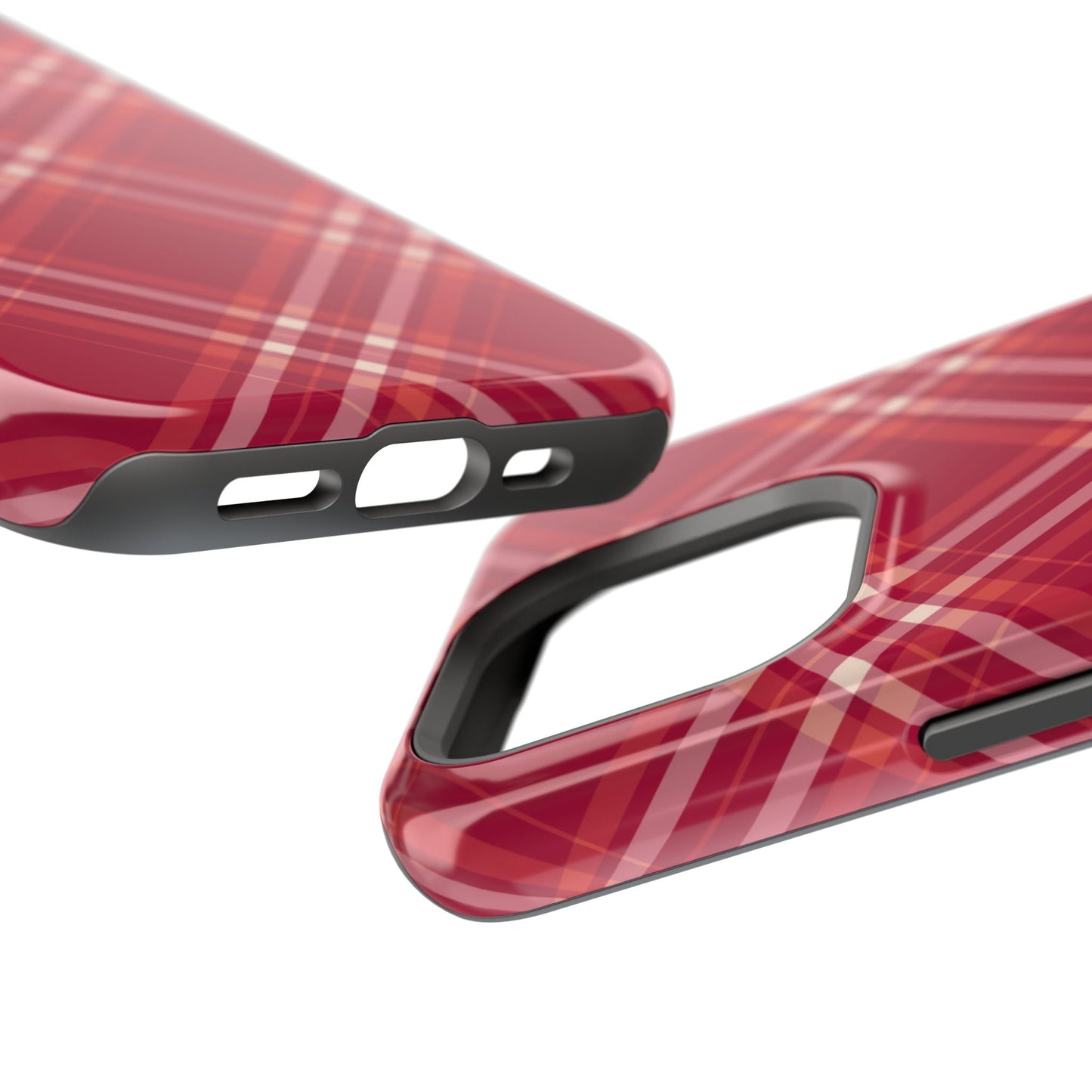 Crimson Crosshatch MagSafe iPhone Case - BOGO Cases