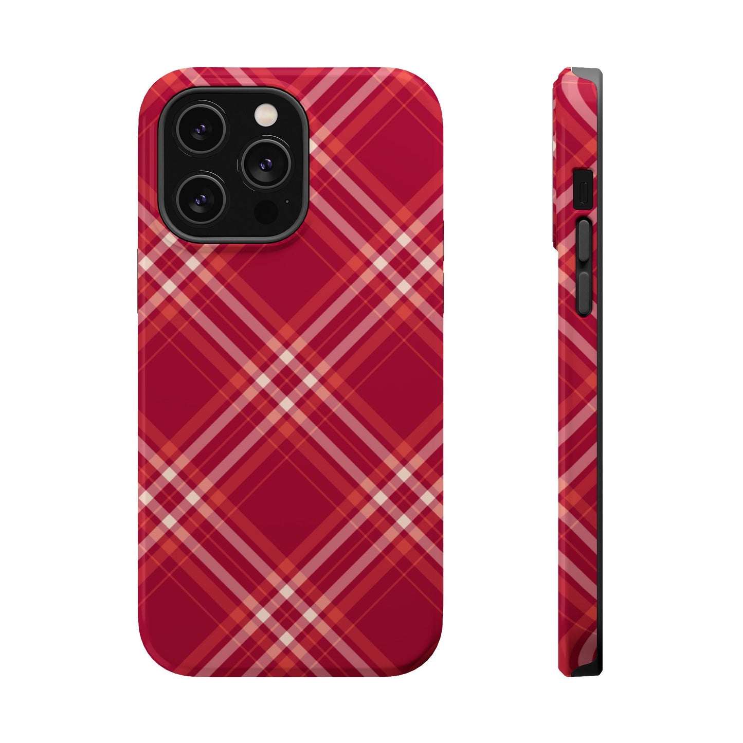 Crimson Crosshatch MagSafe iPhone Case - BOGO Cases