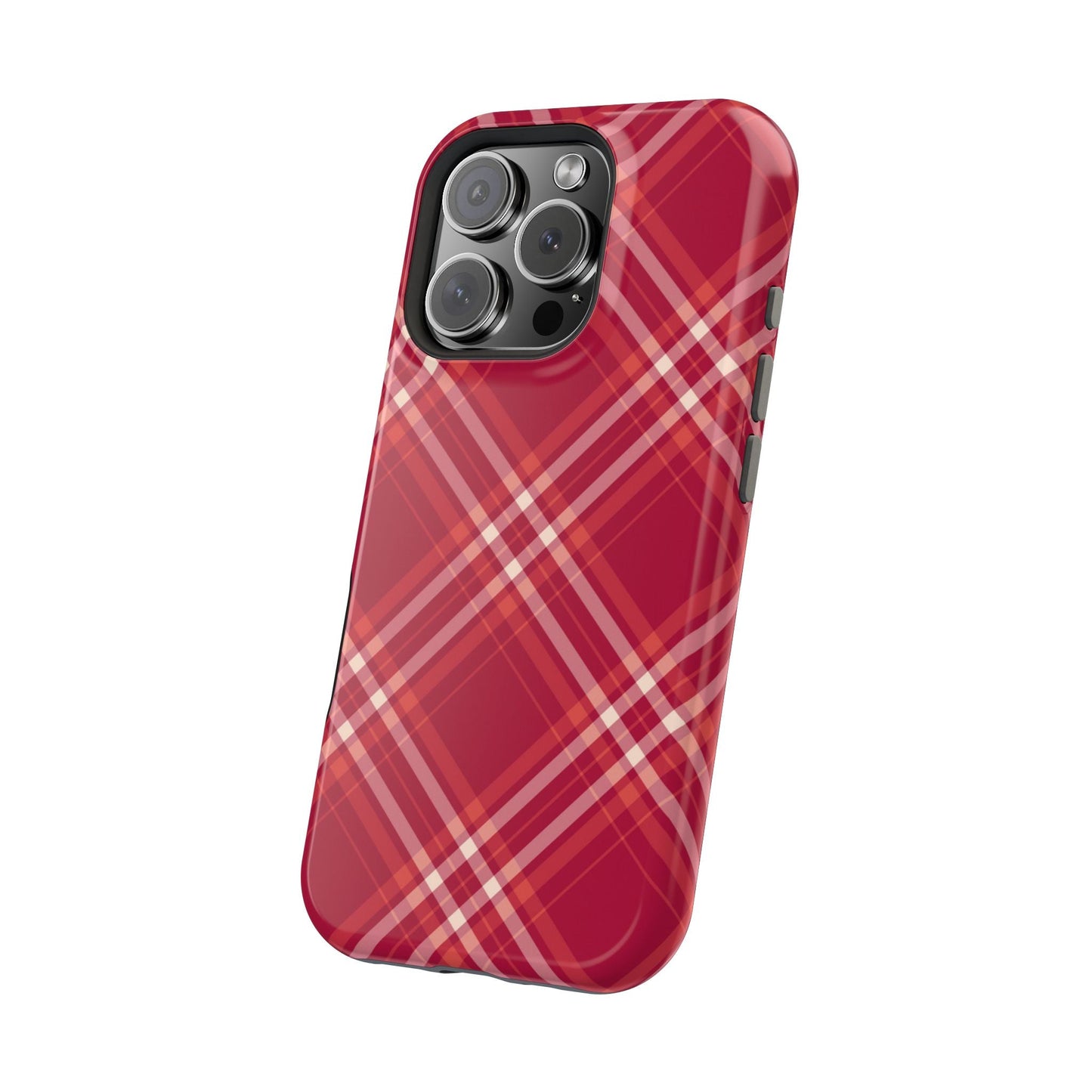Crimson Crosshatch MagSafe iPhone Case - BOGO Cases