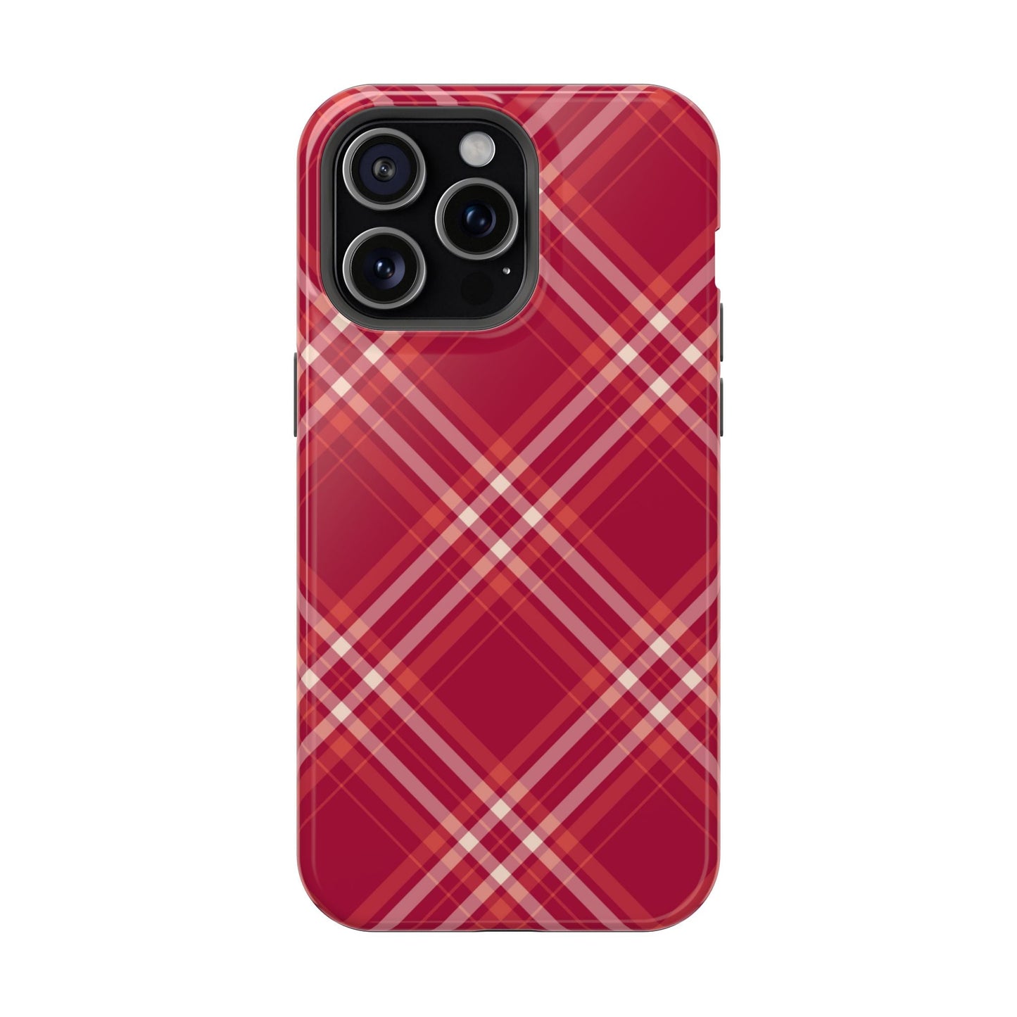 Crimson Crosshatch MagSafe iPhone Case - BOGO Cases