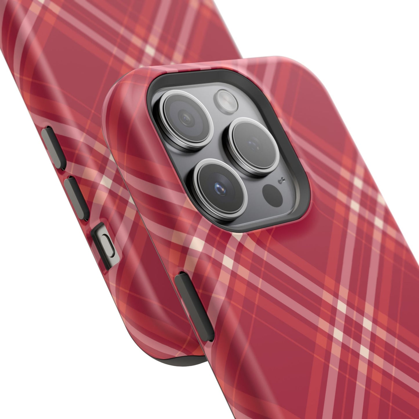 Crimson Crosshatch MagSafe iPhone Case - BOGO Cases