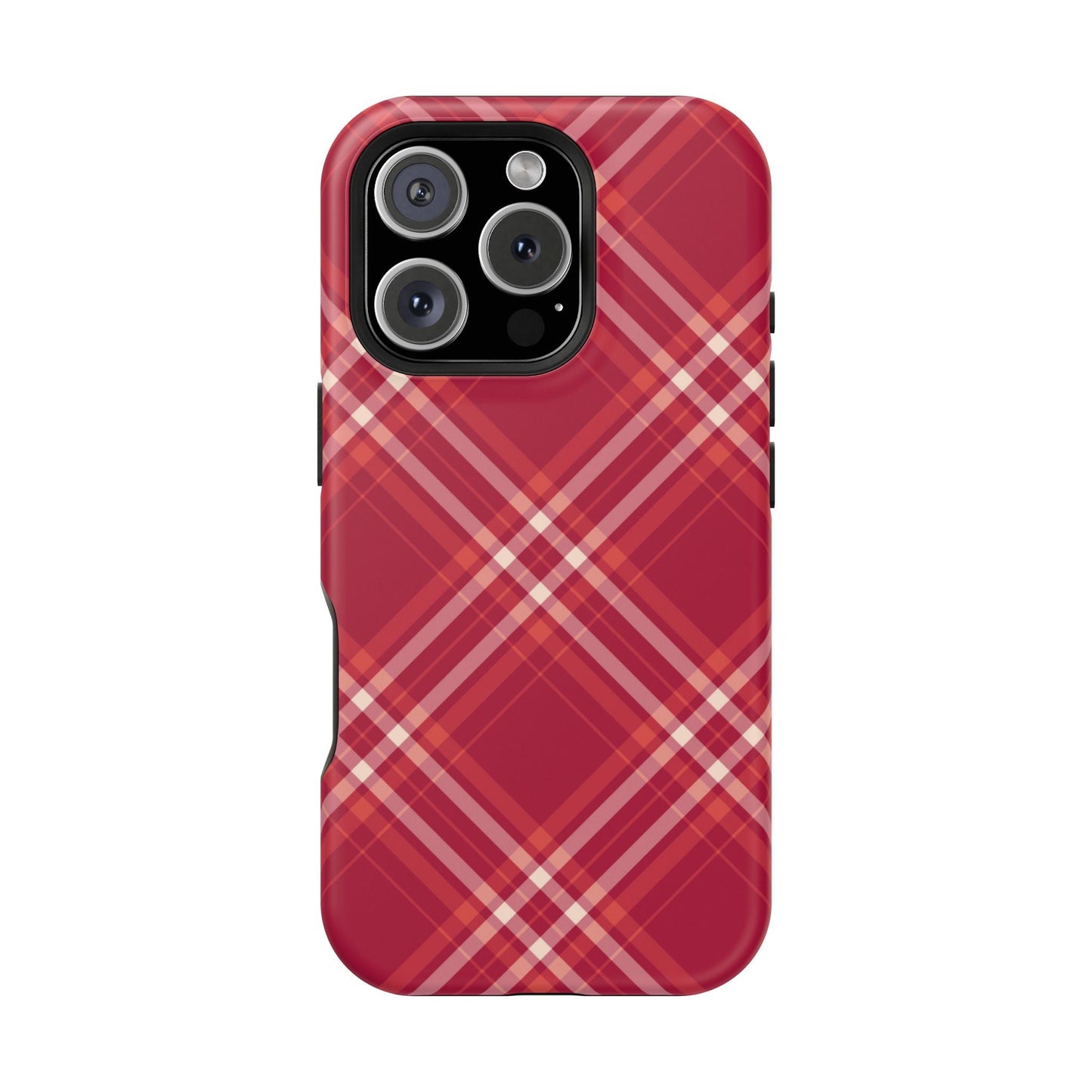 Crimson Crosshatch MagSafe iPhone Case - BOGO Cases