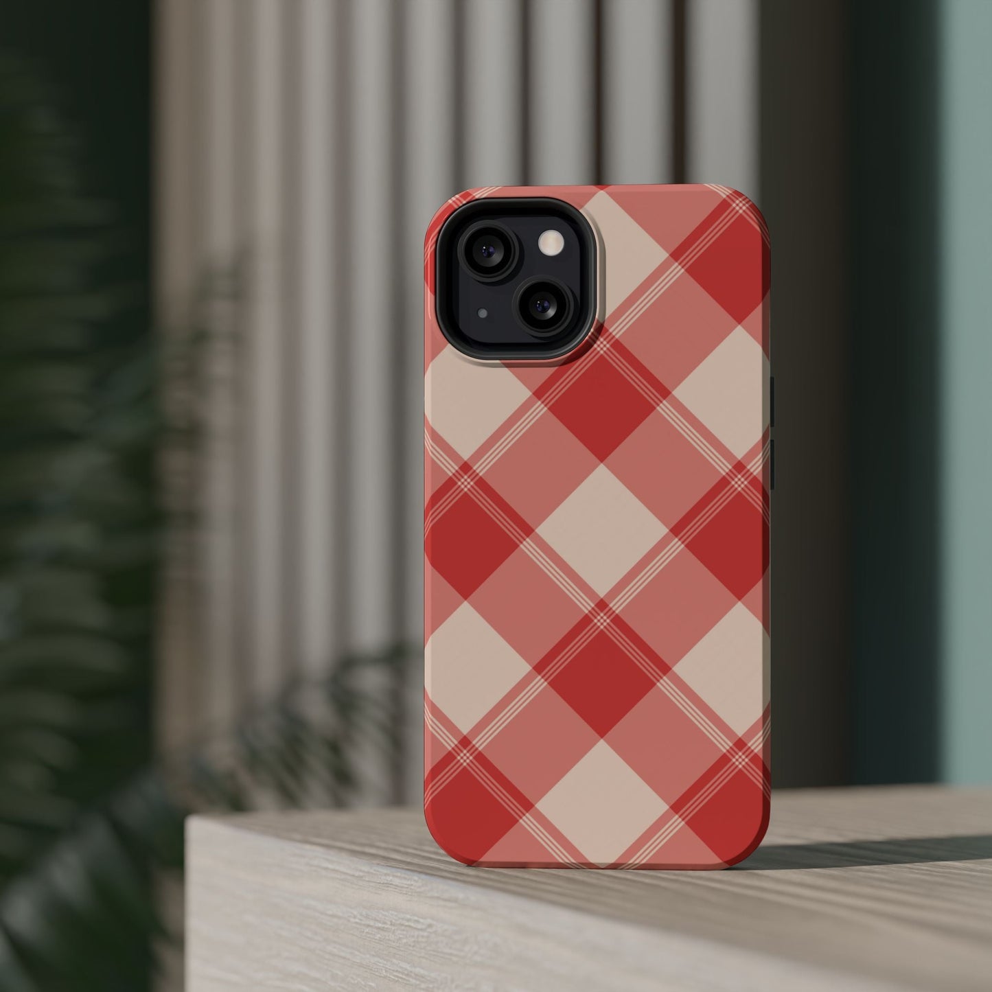 Crimson Crosshatch MagSafe iPhone Case - BOGO Cases