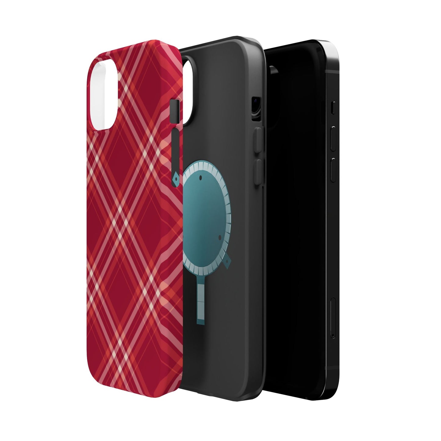 Crimson Crosshatch MagSafe iPhone Case - BOGO Cases