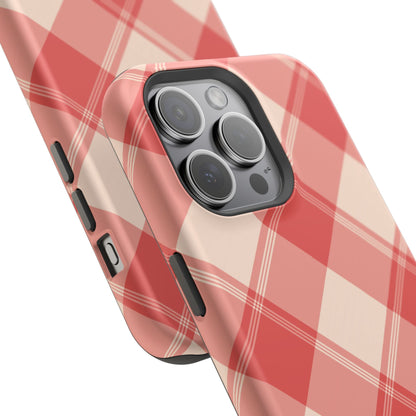 Crimson Crosshatch MagSafe iPhone Case - BOGO Cases